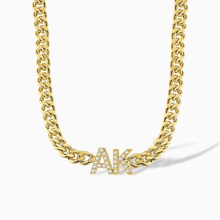 The Cuban Initial Necklace