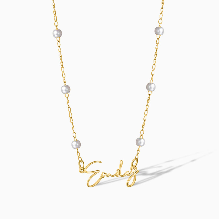 The Pearl Name Necklace