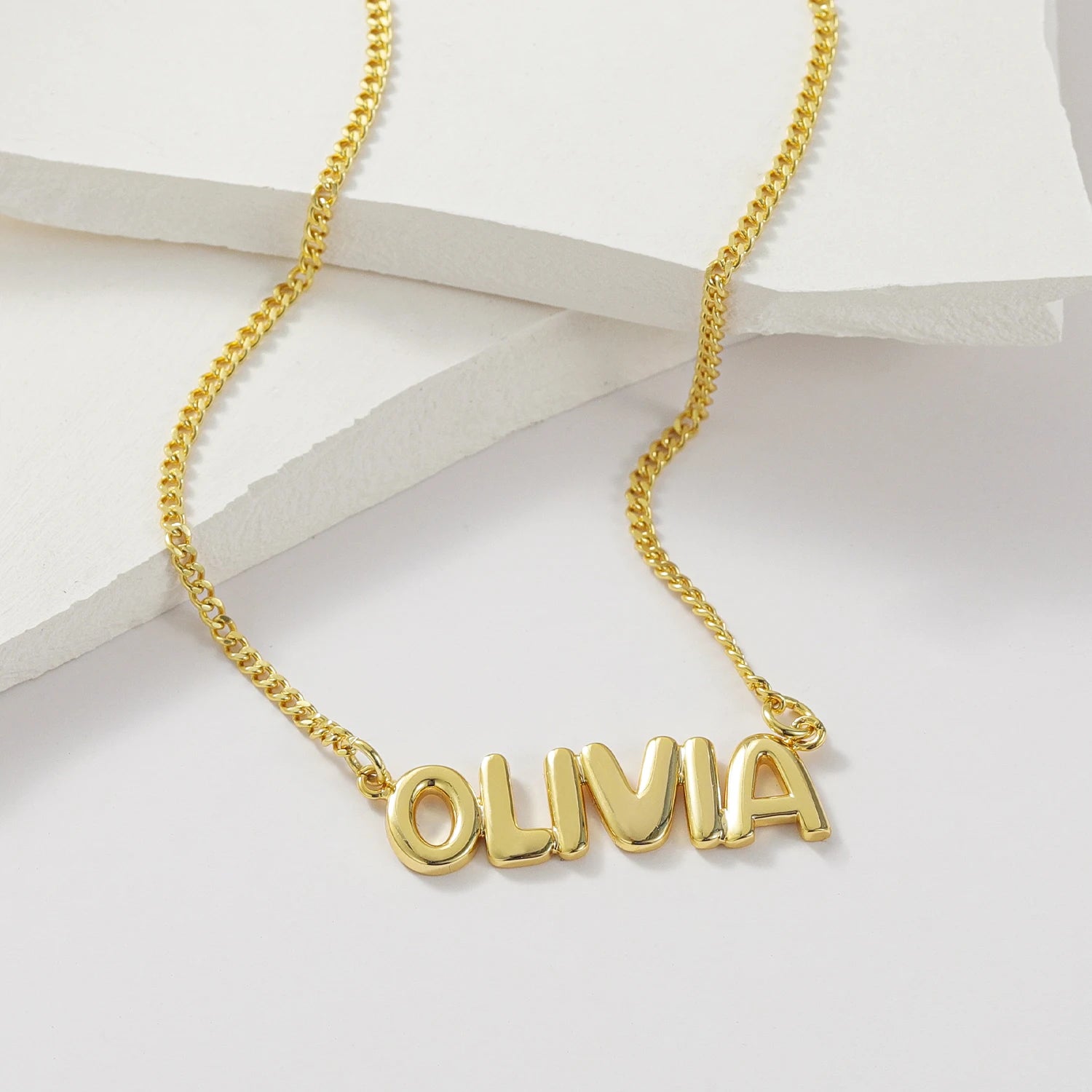 The 3D Bubble Name Necklace